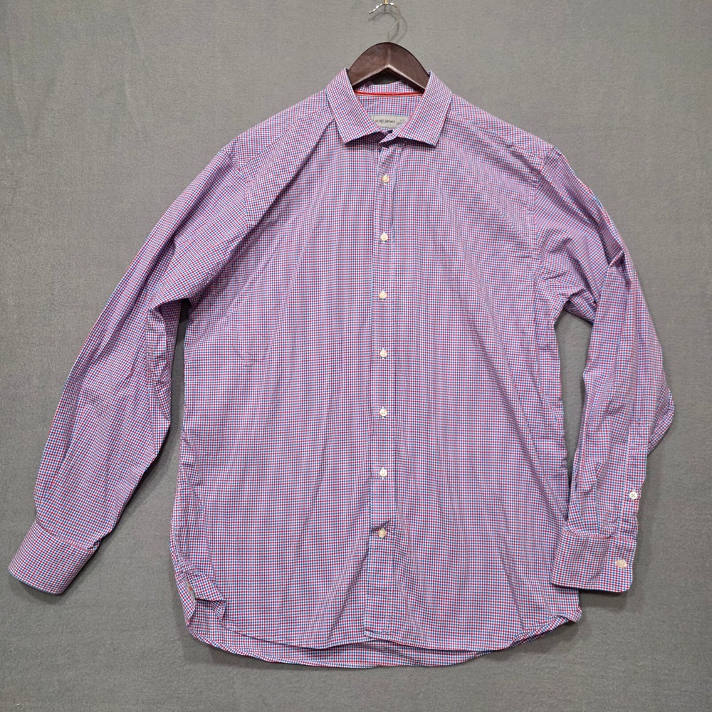 Scott James Mens Long Sleeve Button Up Multicolored‎ Shirt Size Large